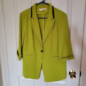 Lime Green Women's Tailored Blazer Jacket